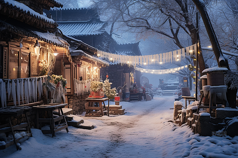 东北雪乡北方旅游素材