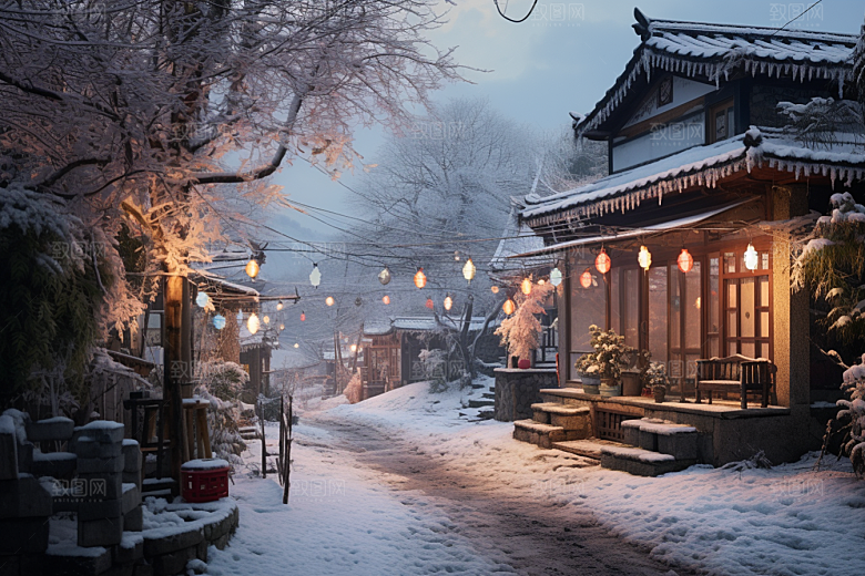 东北雪乡哈尔滨大雪素材