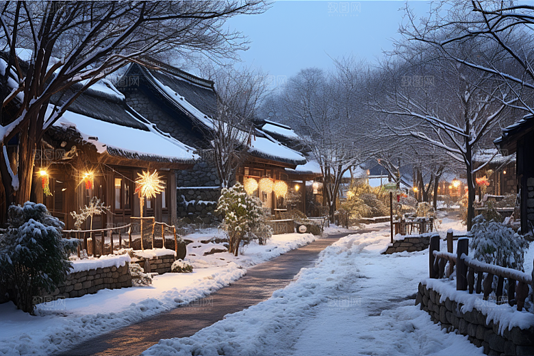 东北雪乡北方风光素材