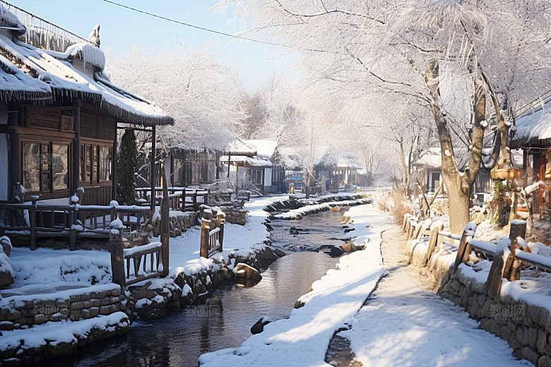 东北雪乡高清大雪素材