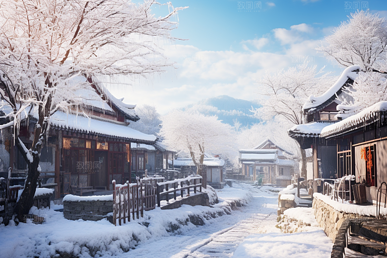 东北雪乡旅游高清素材