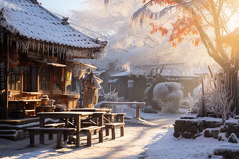 东北雪乡旅游风光素材