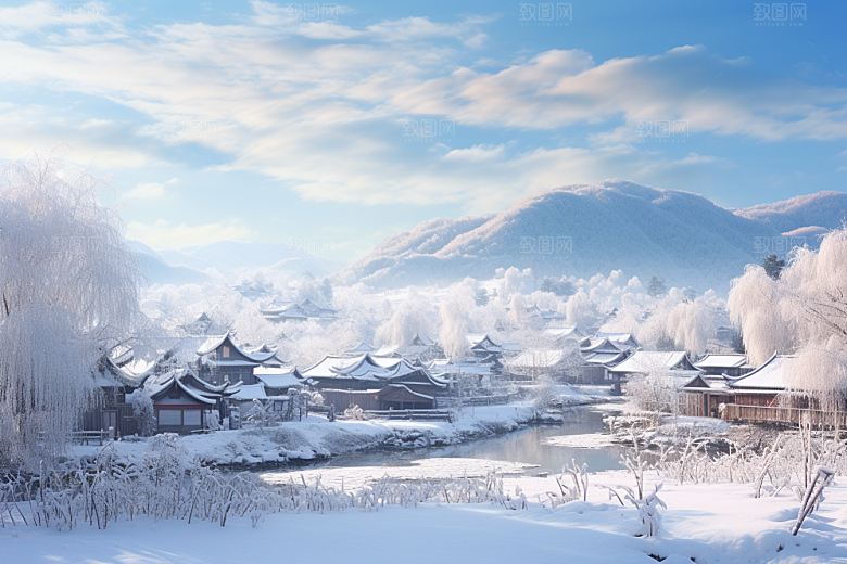 东北雪乡哈尔滨大雪素材