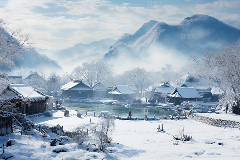 东北雪乡哈尔滨北方素材
