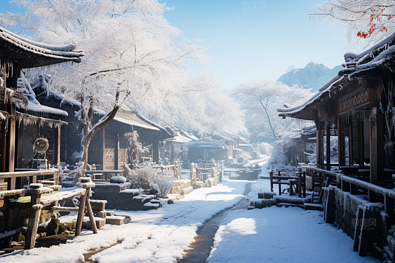 东北雪乡风光北方素材