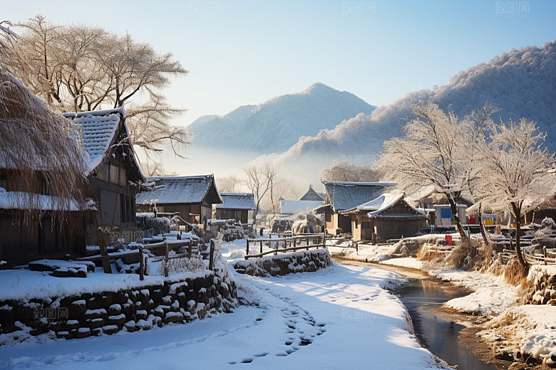 东北雪乡北方景区素材