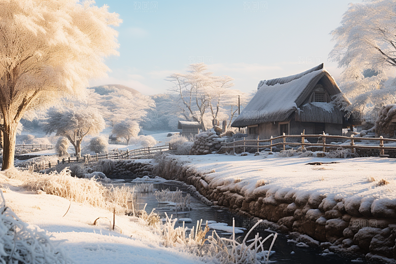 东北雪乡旅游高清素材