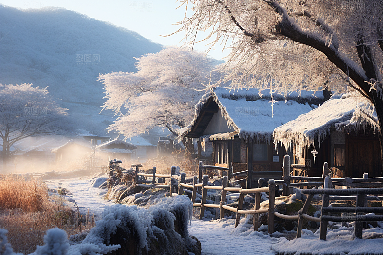 东北雪乡大雪高清素材