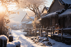 东北雪乡大雪高清素材