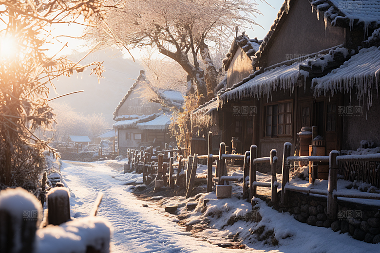 东北雪乡大雪高清素材