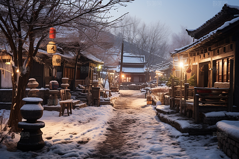 东北雪乡旅游风光素材