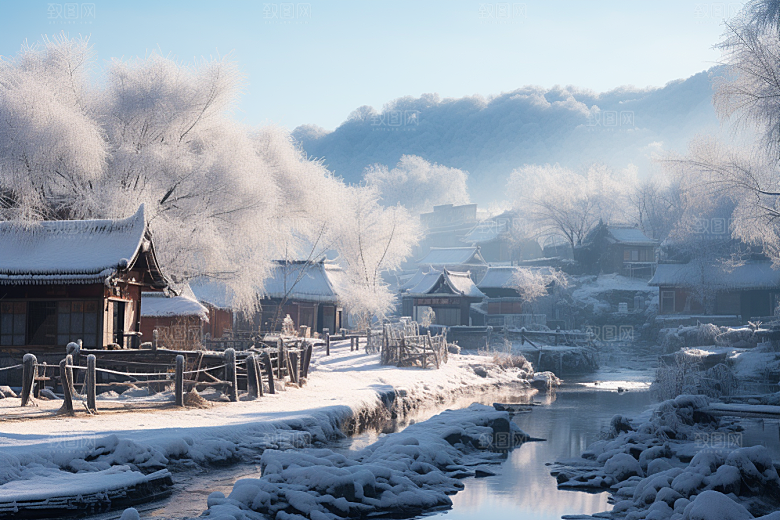 东北雪乡高清大雪素材