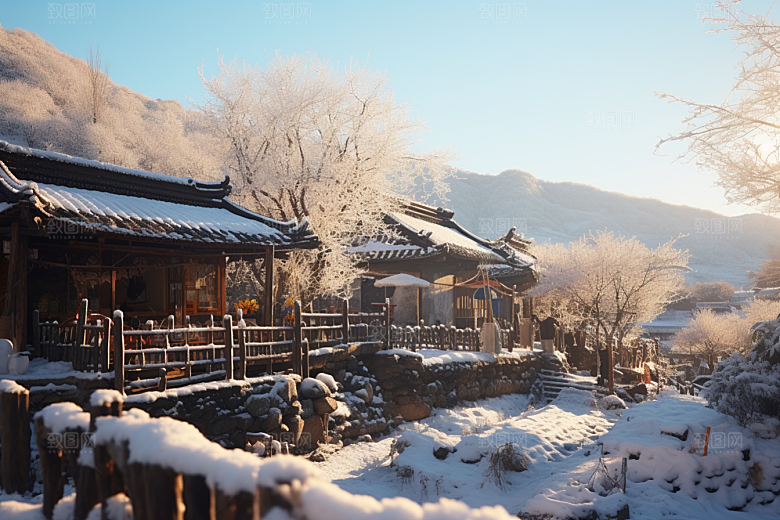 东北雪乡景区旅游素材