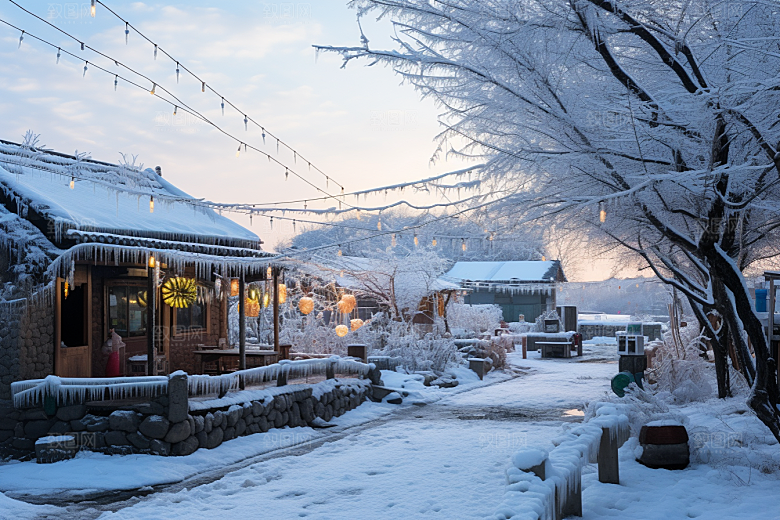 东北雪乡旅游风光素材