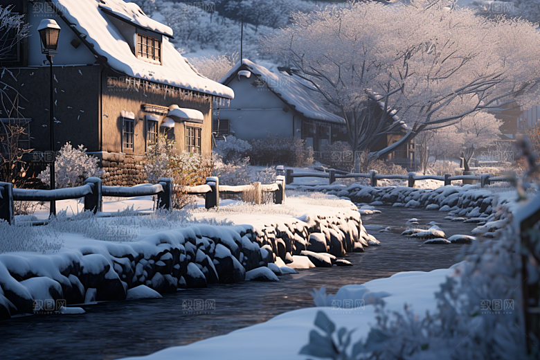 东北雪乡北方雪景素材
