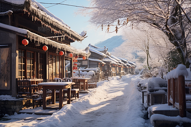 东北雪乡北方大雪素材
