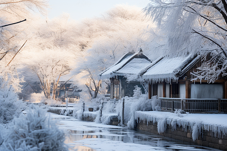 东北雪乡大雪旅游素材