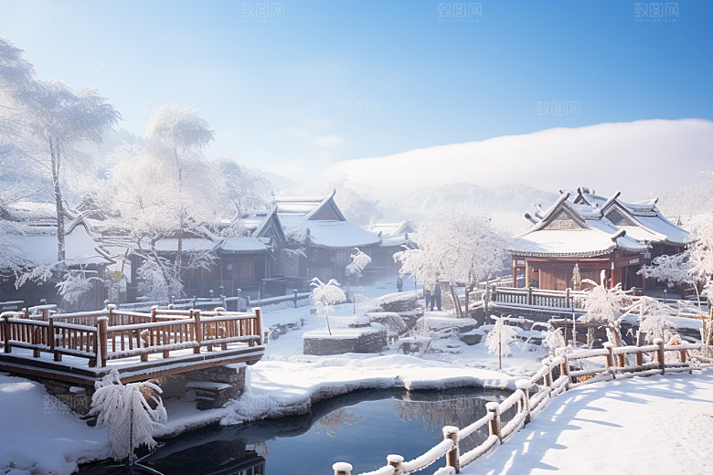 东北雪乡景区旅游素材