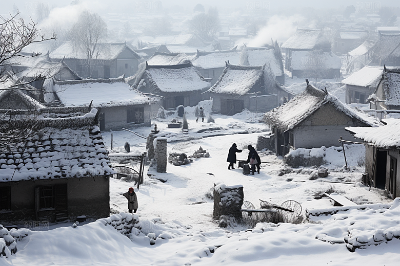 东北雪乡景区哈尔滨素材