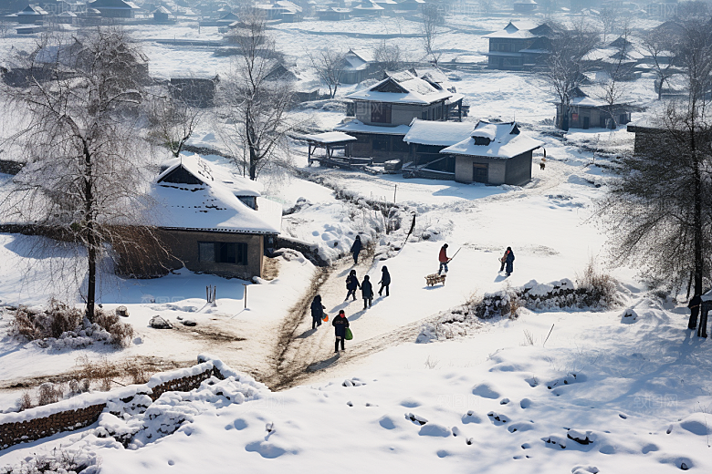 东北雪乡哈尔滨风光素材