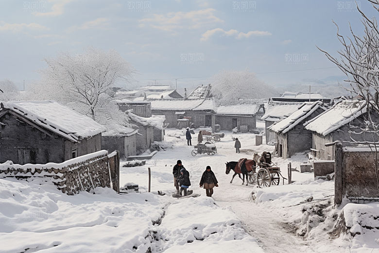 东北雪乡高清风光素材