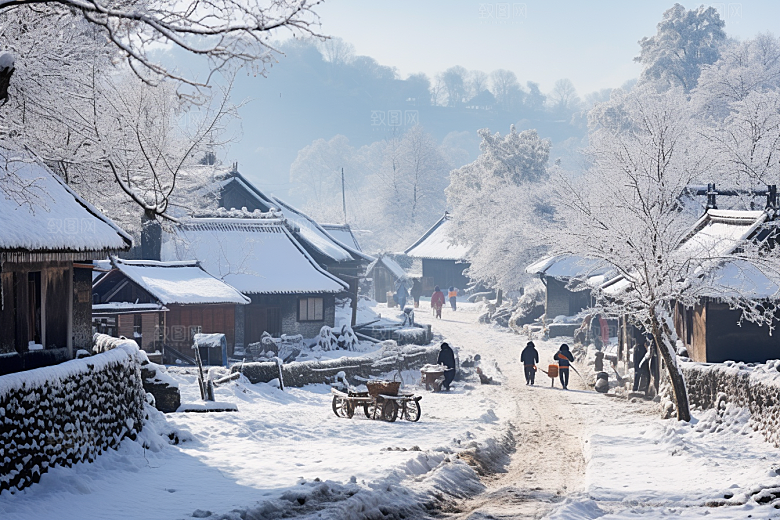 东北雪乡旅游风光素材