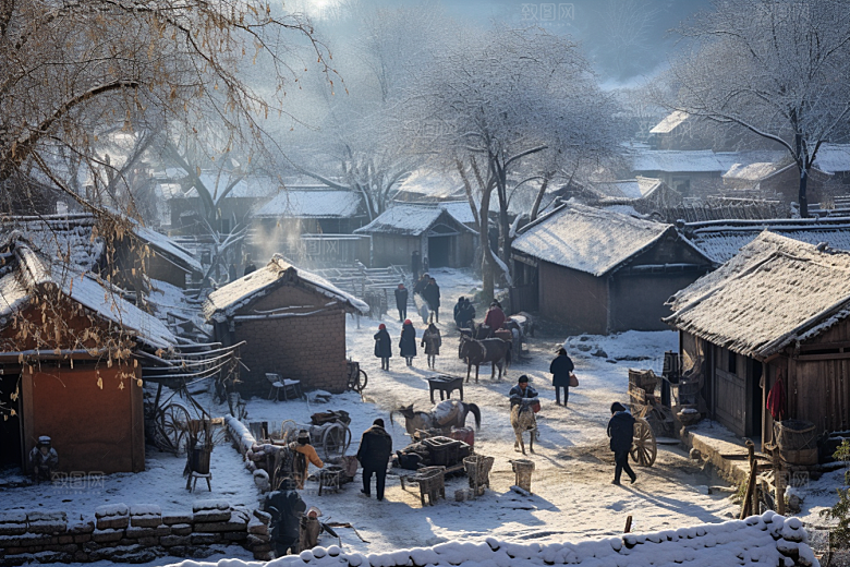 东北雪乡高清旅游素材