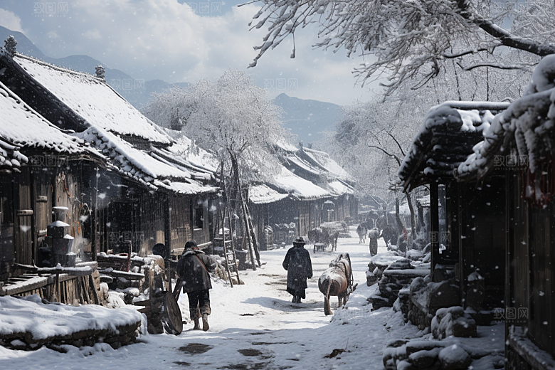 东北雪乡景区旅游素材