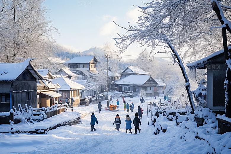 东北雪乡哈尔滨风光素材
