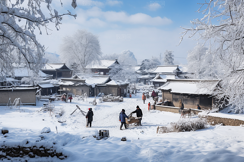 东北雪乡北方景区素材
