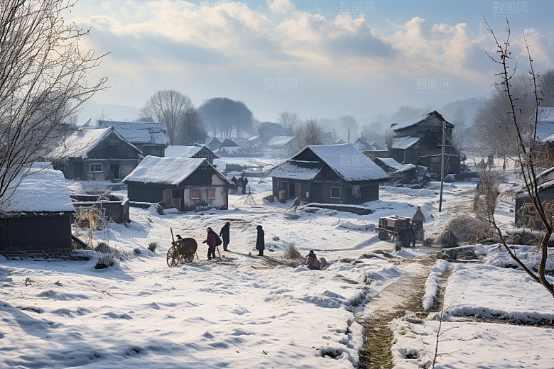 东北雪乡旅游北方素材