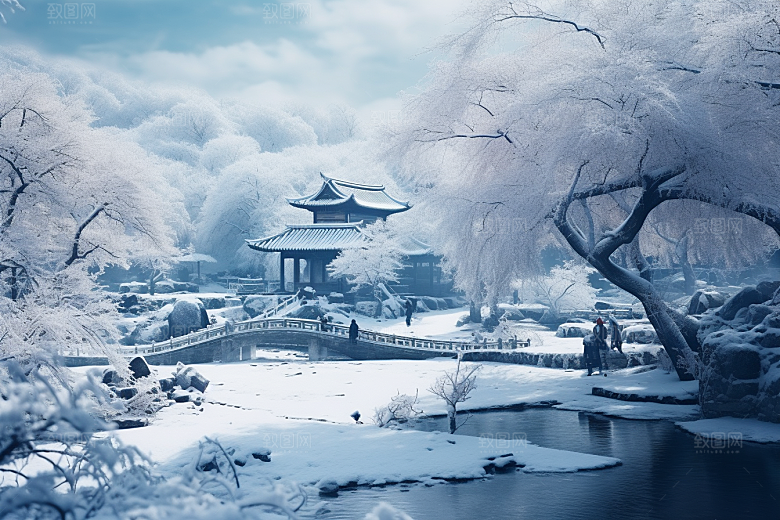 东北雪乡风光北方素材