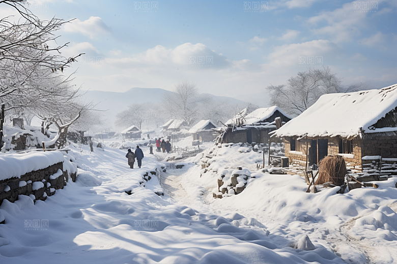 东北雪乡大雪北方素材