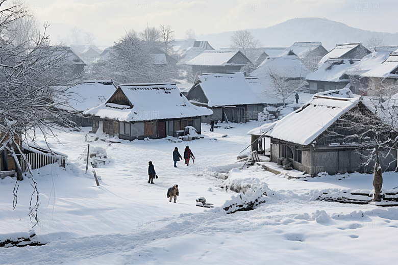 东北雪乡北方风光素材