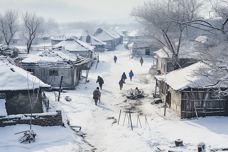 东北雪乡北方哈尔滨素材
