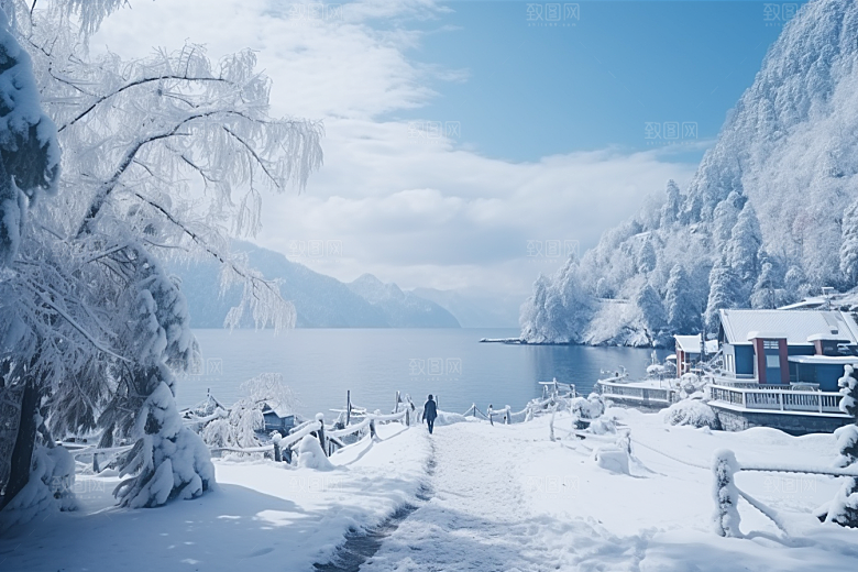 东北雪乡北方大雪素材