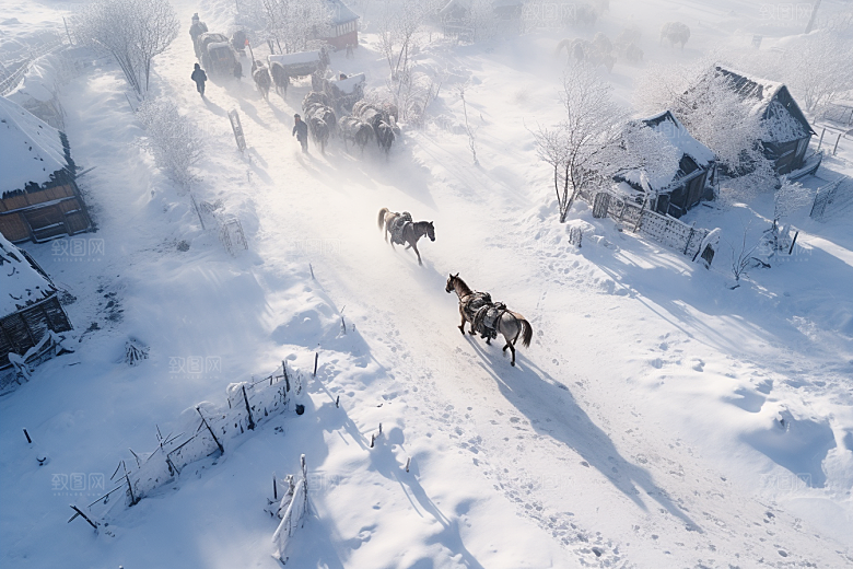 东北雪乡哈尔滨旅游素材