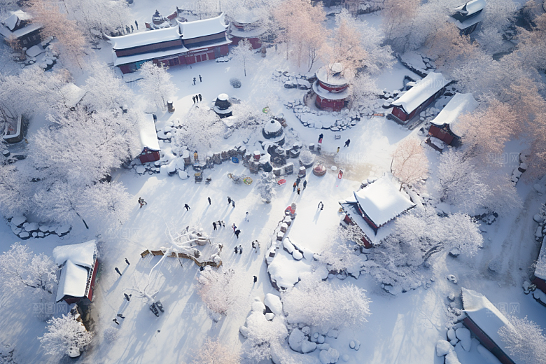 东北雪乡大雪高清素材