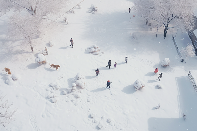 东北雪乡高清北方素材