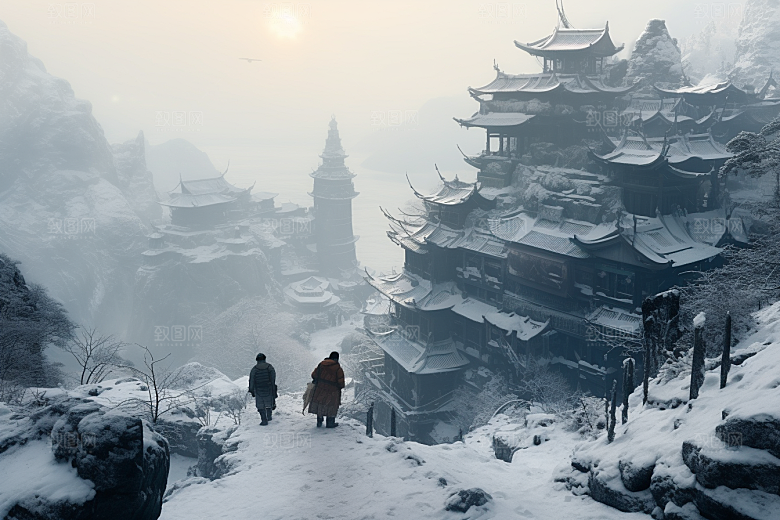 东北雪乡高清哈尔滨素材