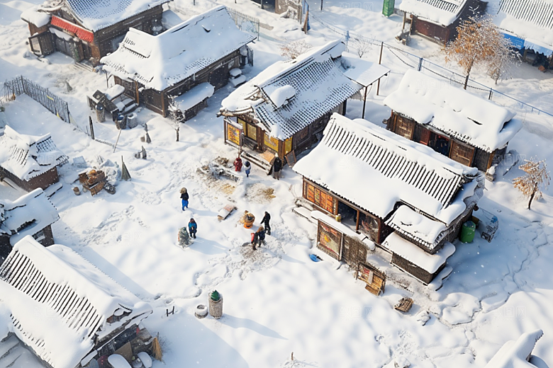 东北雪乡旅游风光素材