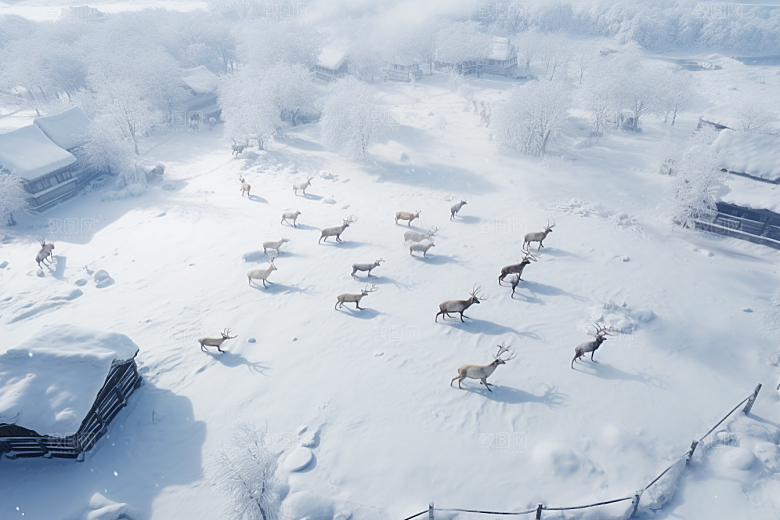 东北雪乡北方景区素材