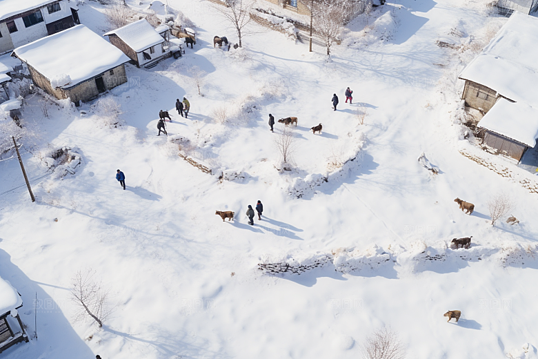 东北雪乡景区旅游素材