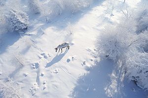 东北雪乡雪景旅游素材