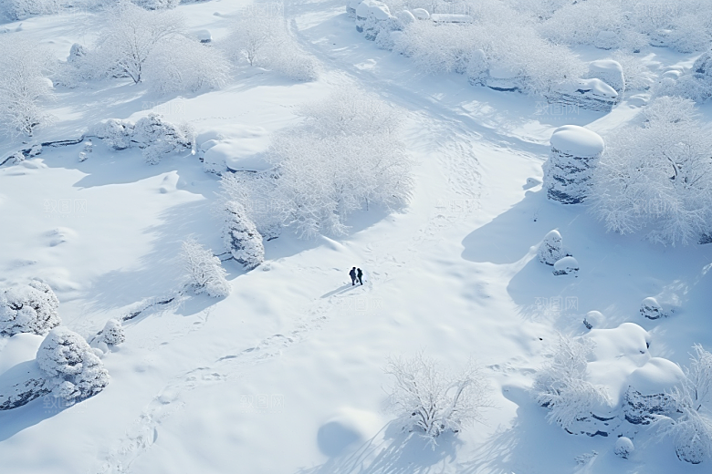东北雪乡旅游雪景素材