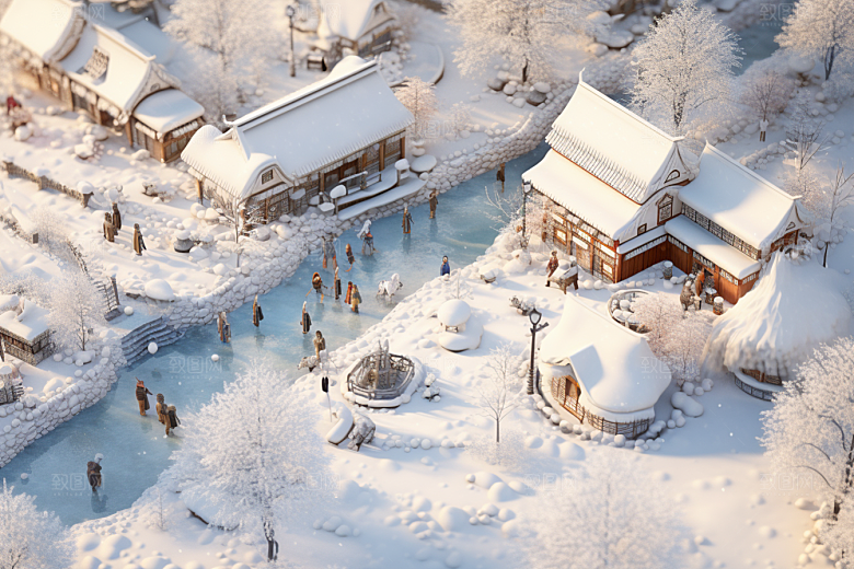 东北雪乡哈尔滨高清素材