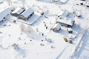 东北雪乡旅游高清素材