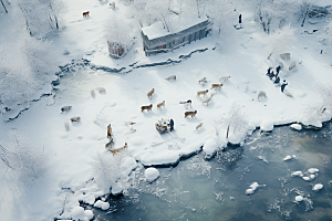 东北雪乡北方景区素材