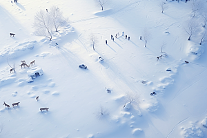 东北雪乡旅游高清素材