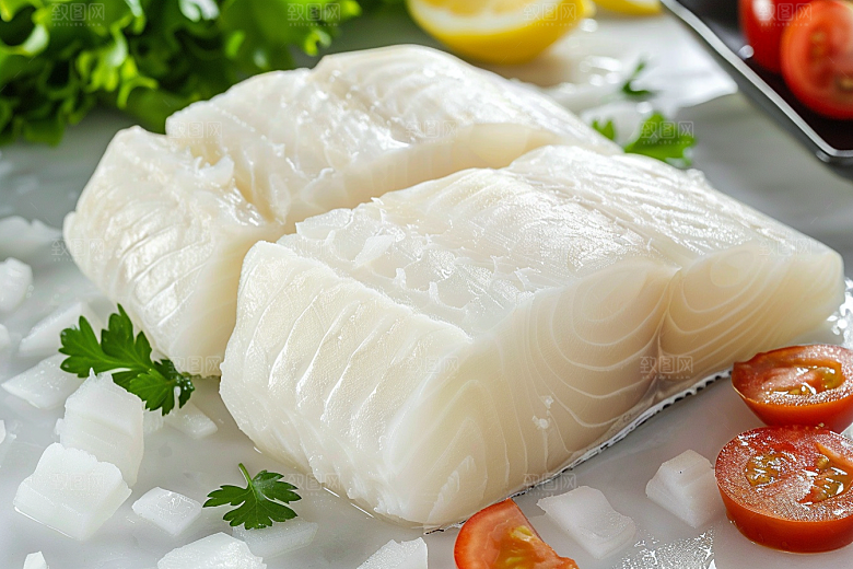 鳕鱼新鲜食材摄影图